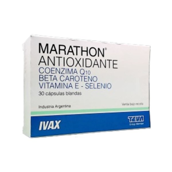 Teva Marathon Antioxidante Coenzima Q10 + Asoc x 30 Cáps Blandas #1