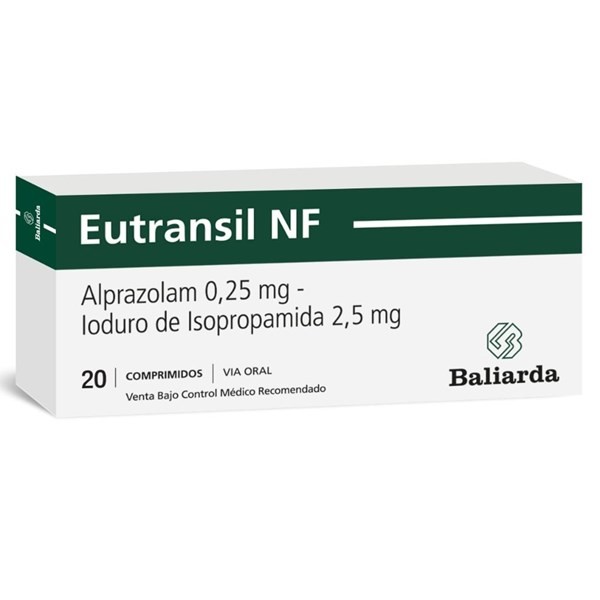 Eutransil NF | 20 Comprimidos | Alprazolam + Ioduro de isopropamida #1