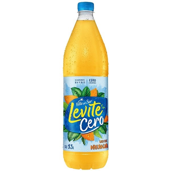 Agua Saborizada Villa Del Sur Levite Naranja Cero Sin Gas 1.5 L alt