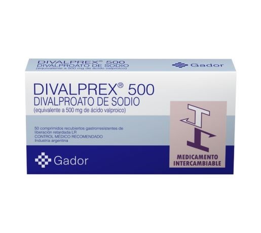 Divalprex 500 Mg | 50 comprimidos | Divalproato de sodio #1