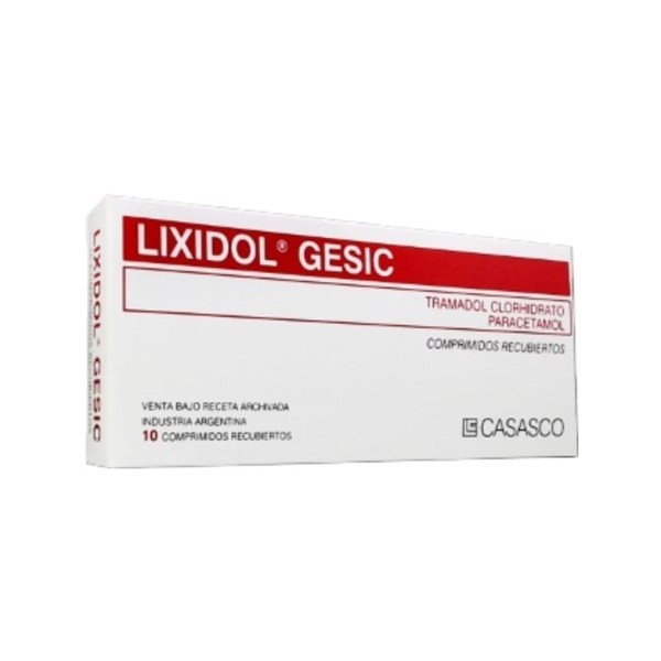 Casasco Lixidol Gesic Tramadol + Paracetamol x 10 Comp #1