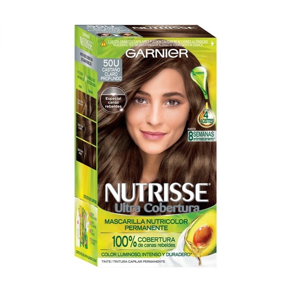 Kit Tintura Nutrisse Ultra Cobertura Tono 50 Castaño Claro Profundo alt