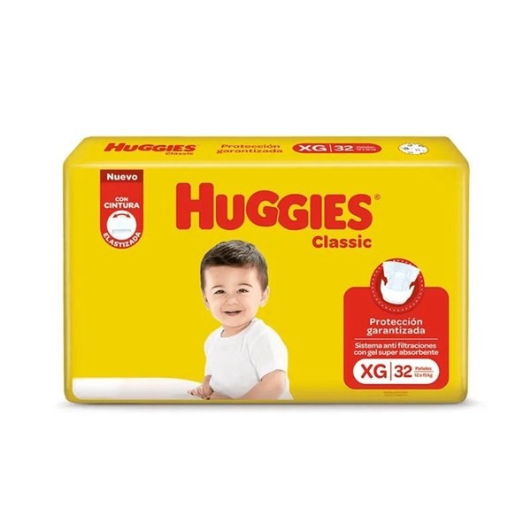 Huggies Pañales Classic Xg (32 Unidaes) #1