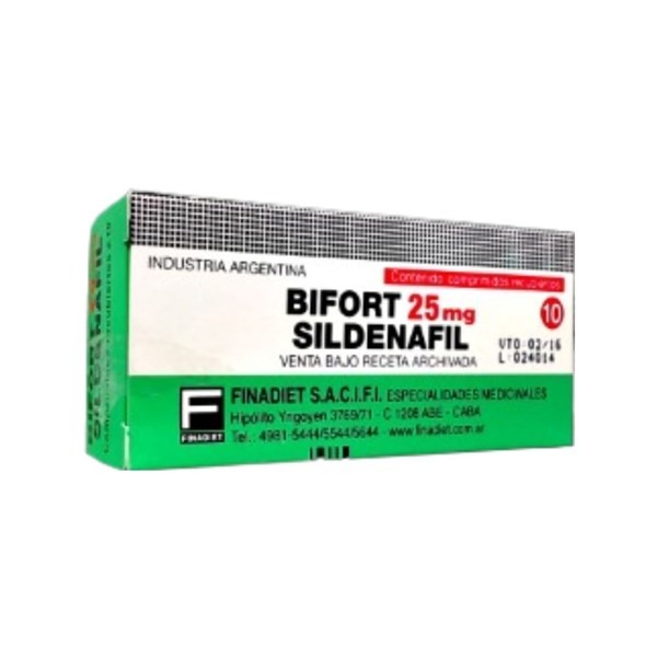 Finadiet Bifort Sildenafil 25 Mg x 10 Comp Recubiertos #1
