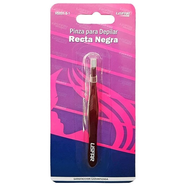 Lisfar Pinza Para Depilar Recta Negra Hs031-S-1 #1