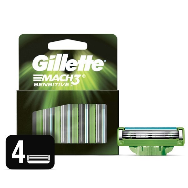 Gillette Cartuchos Para Afeitar 3 mach Sensitive (4 Unidades)