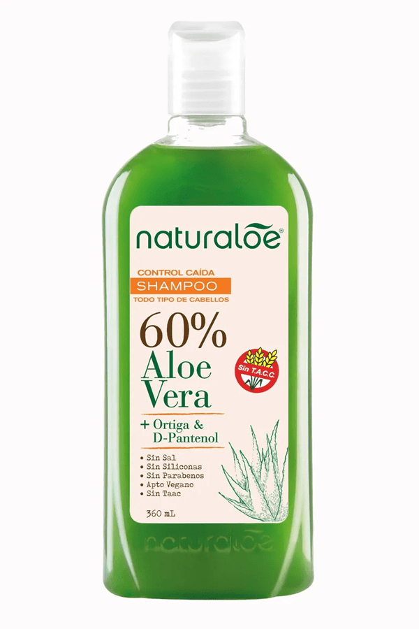 Naturaloe Shampoo Control Caida Todo Tipo de Cabellos 360 ml