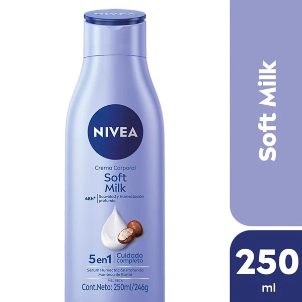 Nivea Crema Corporal Soft Milk 5 en 1 piel Seca 250 ml