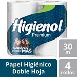 Higienol Premium Papel Higiénico Doble Hoja 30  m De 4 U #1