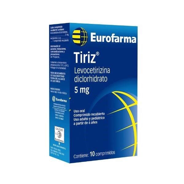 TIRIZ 5 MG X 10 COMP.