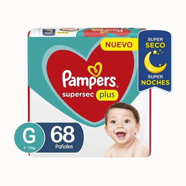 Pampers Pañales Supersec Plus (68 Unidades) | G #1