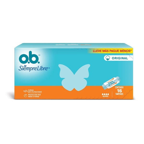 Ob Tampones Canal Curvo Super 16 Unidades