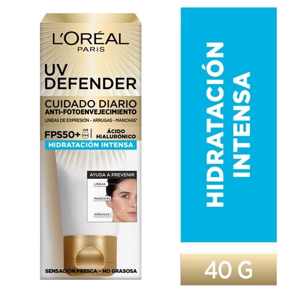 Loreal Paris Uv Defender Protector Solar Fps50+ Hidratacion Intensa 40 gr
