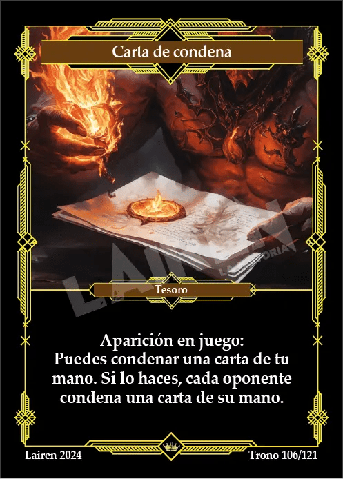 106 Carta De Condena 1ra Edicion #1