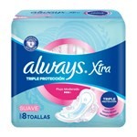 Always Toalla Xtra Triple Protect de Dia Suave C/A (8 Unidades) #1