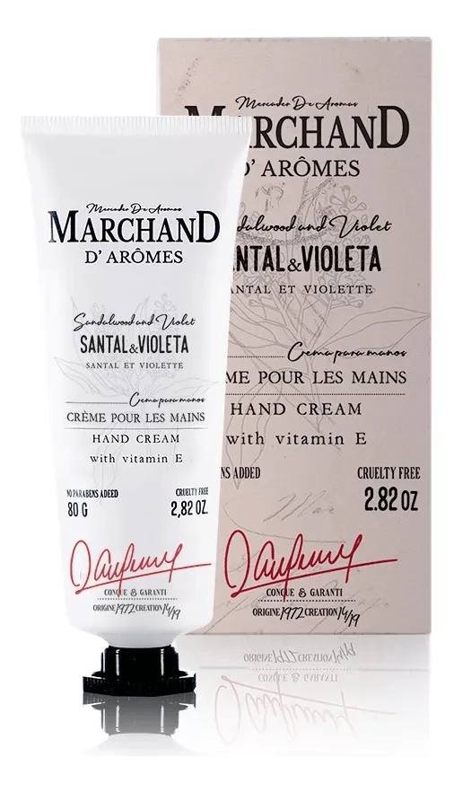 Crema de Manos Marchand D' Aromes Santal y Violeta 80 g
