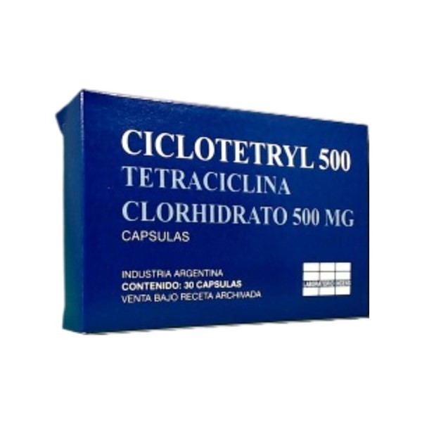 Fortbenton Ciclotetryl 500 Tetraciclina Clorhidrato 500 Mg x 30 Cáps #1