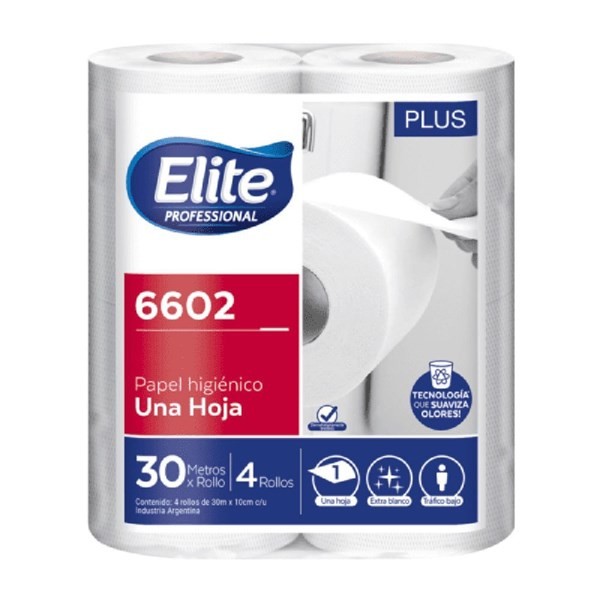 Papel Higiénico Elite Simple Hoja 4 U 30 m #1