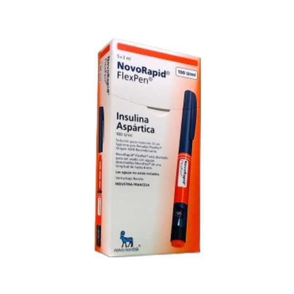 Novo Nordisk Insulina Novorapid Flexpen Insulina Aspártica 100 Ui x 5 Lapiceras x 3 ml #1