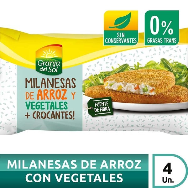 Milánesas Arroz Y Vegetales Granja Del Sol 330 #1
