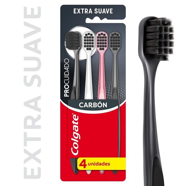 Colgate Cepillo Dental Pro Cuidado Carbon  - 4 Unidades #1
