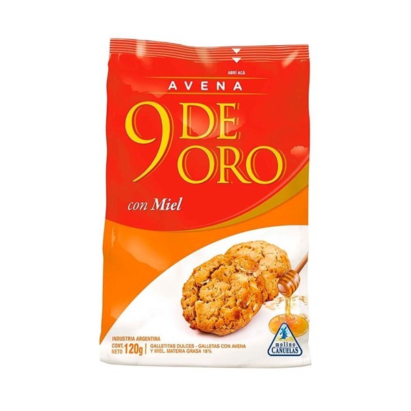 Galletas 9 De Oro Avena Y Miel  120gr #1