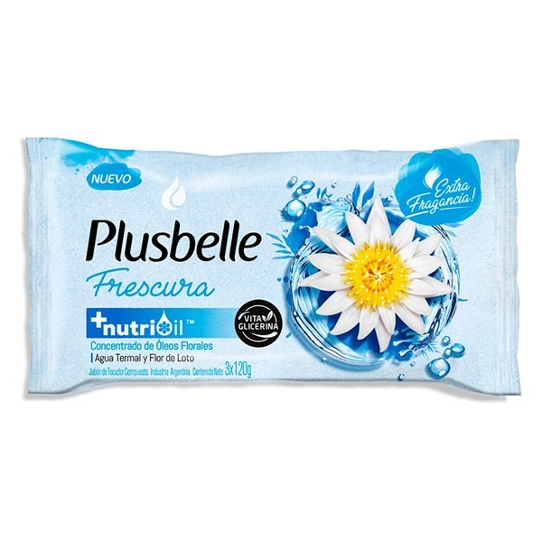 Jabón de Frescura Plusbelle 125 g. x 3 uni #1