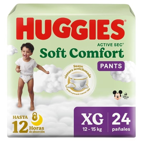 Pañales Pants Huggies Soft Comfort Xg x 24 un Talle Xg