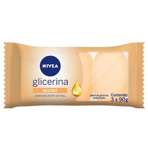 Nivea Jabón de Glicerina Neutro  flow Pack  (3 Unidades) 90 grs alt