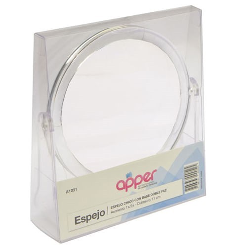 Apper Espejo Chico Con Base Doble Faz #1