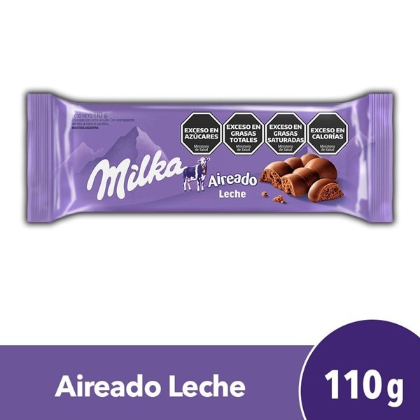 Chocolate De Leche Aireado Milka 110 G