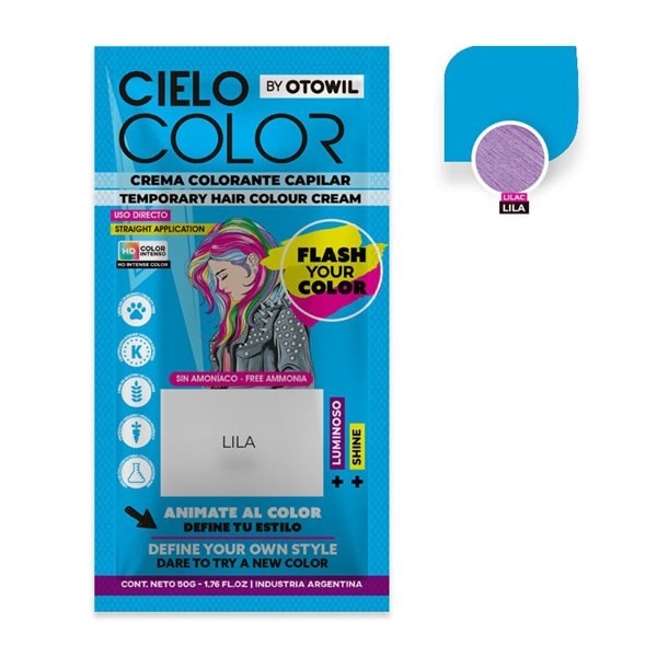 Otowil Tintura Semi Permanente Cielo Color Fantasía Anime Colors - Lila