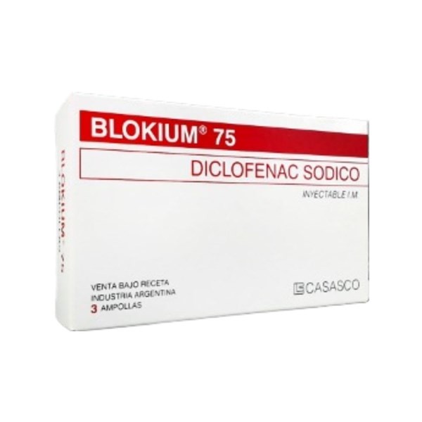 Casasco Blokium 75 Mg Diclofenac Sódico Inyectable Ampolla x 3 3 ml #1