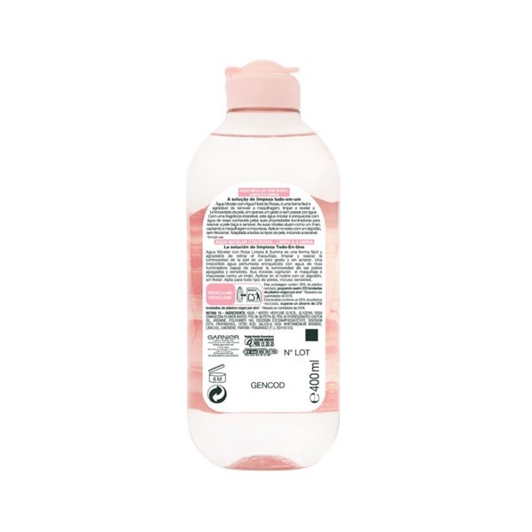 Agua Micelar de Rosas Garnier 400ml  alt