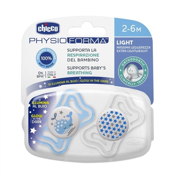 Chicco Chupete Physio Lumi 2 un (2 - 6 Meses) #1
