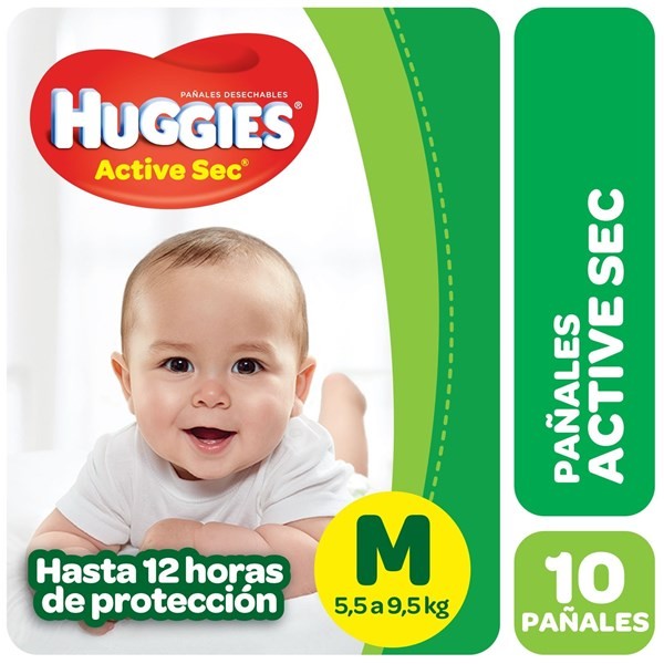 Pañales Huggies Active Sec M X 10 Unidades #1