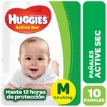 Pañales Huggies Active Sec M X 10 Unidades #1