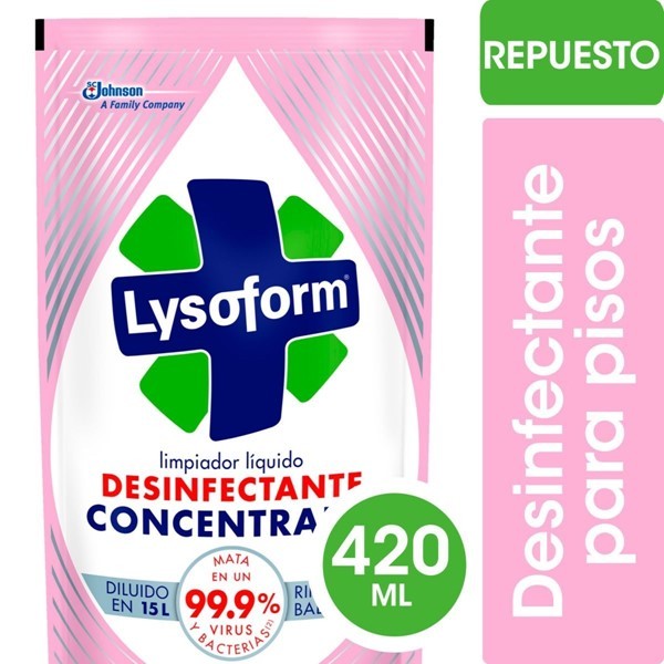 Lysoform Limpiador Liquido Desinfectante Bebe Doypack 420 ml alt