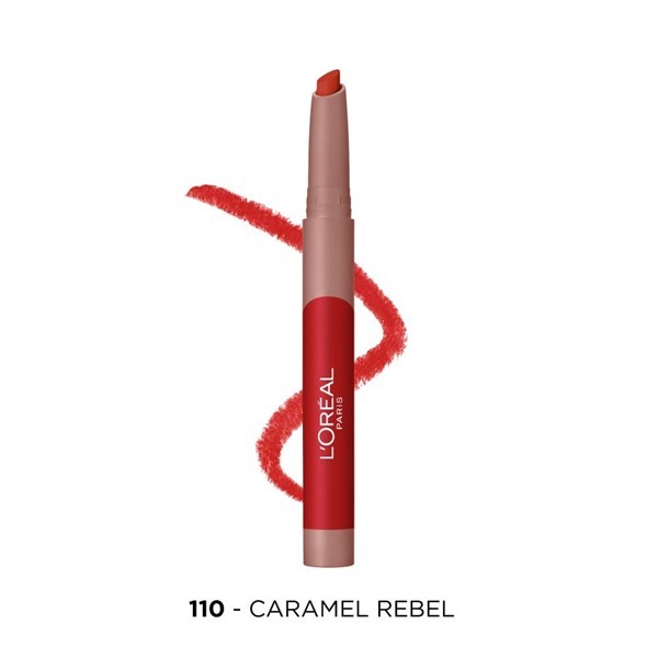 Loreal Paris Labial Matte Lip Crayon 110 caramel Rebel alt