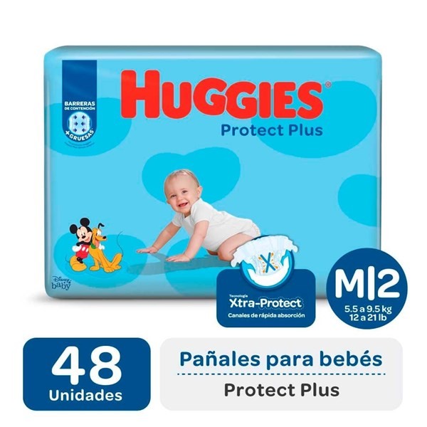 Pañales Huggies Protec Plus m 48 U #1