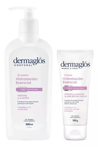 Dermaglós Combo Hidratación Corporal Emulsión Y Crema Manos #1