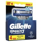 Gillette Cartuchos Mach 3 Turbo Champions League 4 Unidades #3