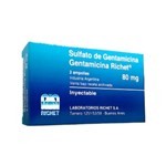 Laboratorios Richet Gentamicina Sulfato Richet 80 Mg Inyección Ampolla x 2 x 2 ml #1