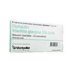 Montpellier Insulina Optisulin Solostar Insulina Glargina x 5 Lapiceras Prellenadas Descartables x 3 ml #1