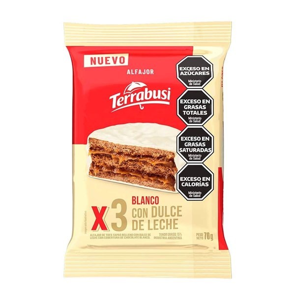 Alfajor Terrabusi Triple Blanco 70 g #1