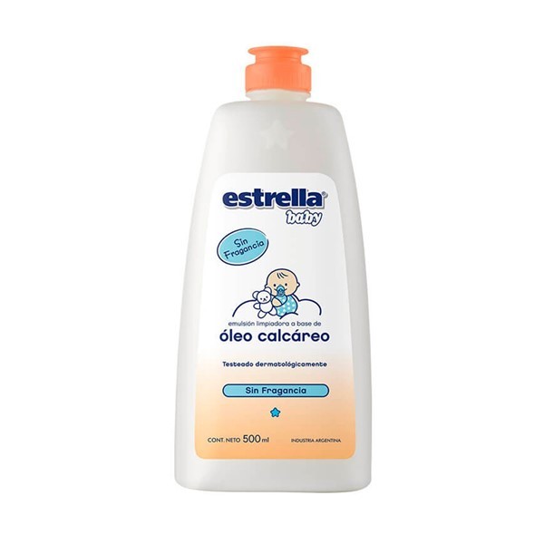 Estrella Baby Oleo Calcareo 500 ml Sin Fragancia Con Extracto de Algodon #1