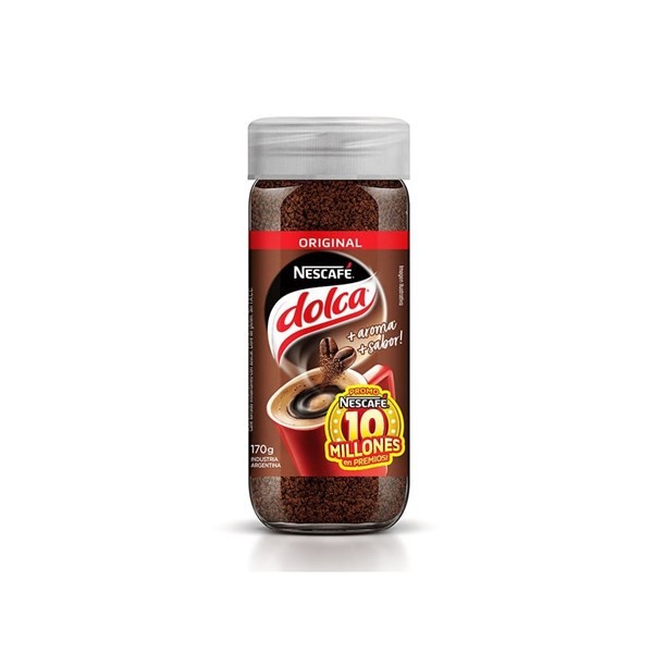 Café Nescafe Dolca Original Frasco x 170 gr