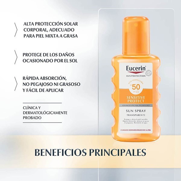 Eucerin Protector Solar en Spray Transparente Oil Control Fps 50 200 Ml alt