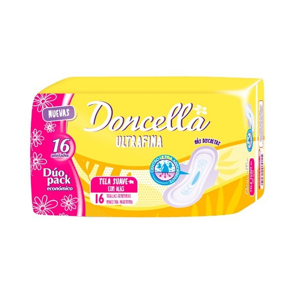 Toallas Femeninas Doncella Con Alas Ultrafina 16 uni