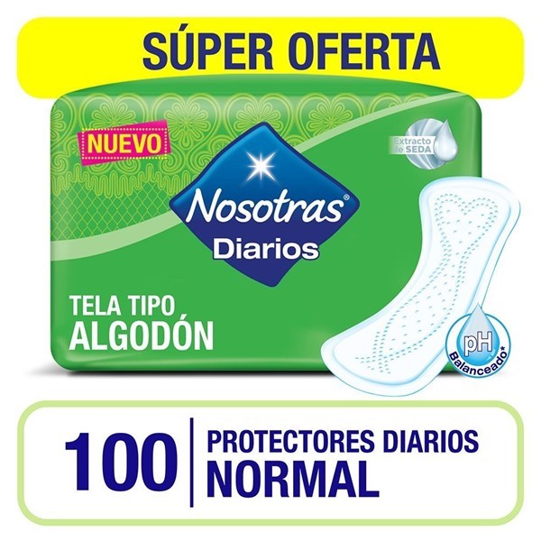 Protectores Diarios Tipo Algodón (100 Unidades) alt